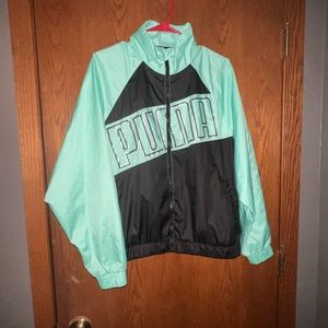 Mint/Black Puma Windbreaker